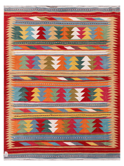 Maimana Afghanistan Kilim Accent Rug - 193 x 146 cm