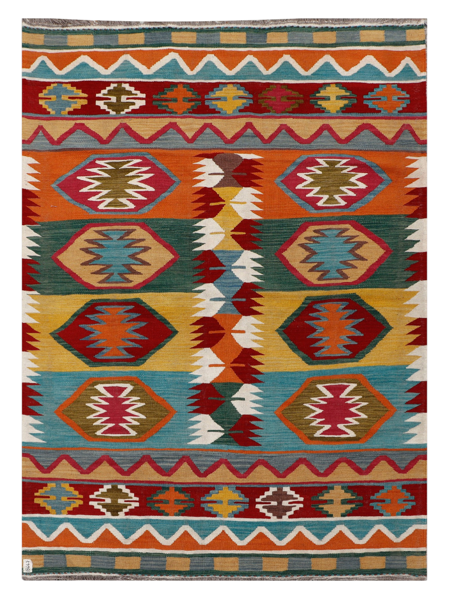Maimana Afghanistan Kilim Area Rug - 233 x 168 cm