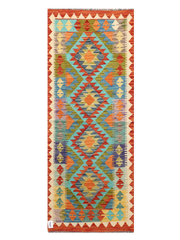 Maimana Afghanistan Kilim Runner Rug - 192 x 74 cm