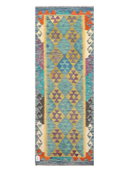 Maimana Afghanistan Kilim Runner Rug - 193 x 71 cm