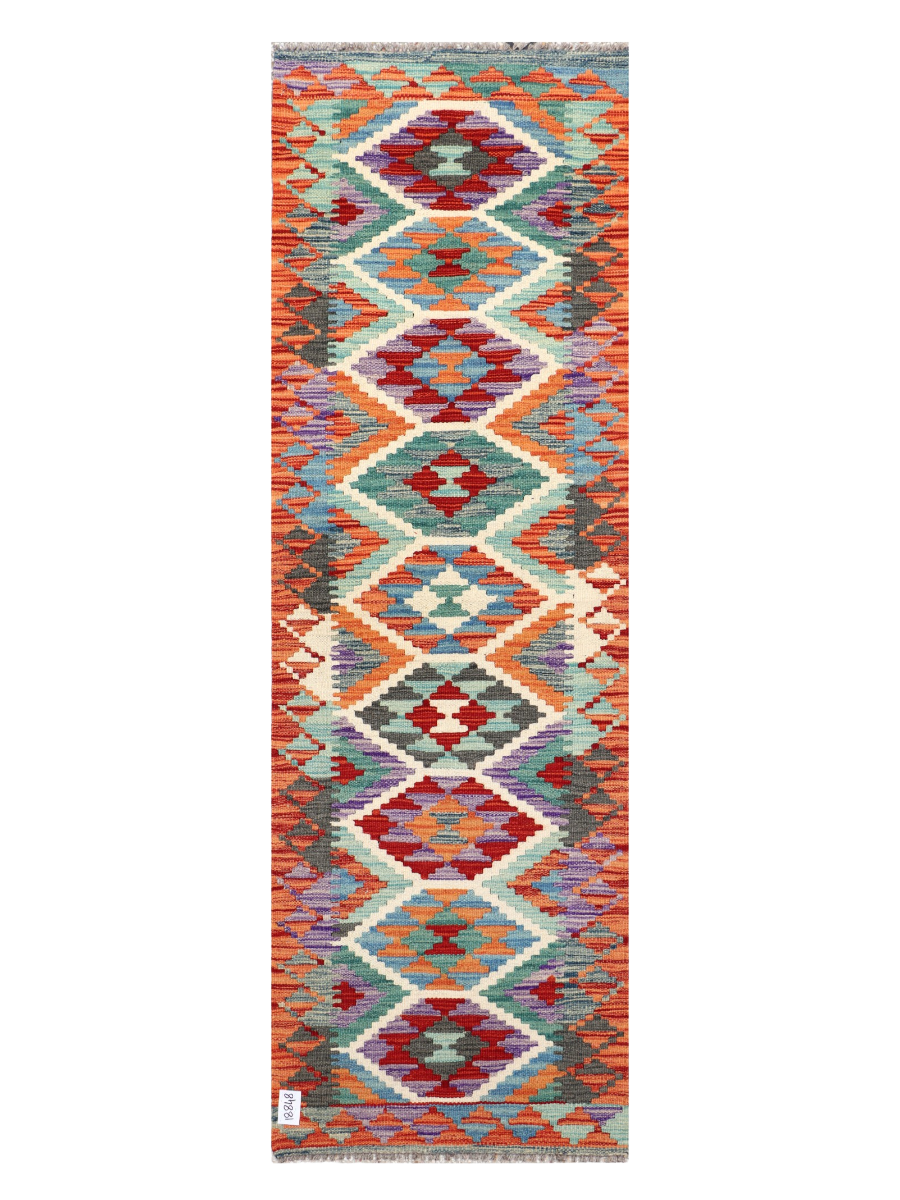 Maimana Afghanistan Kilim Runner Rug - 210 x 67 cm