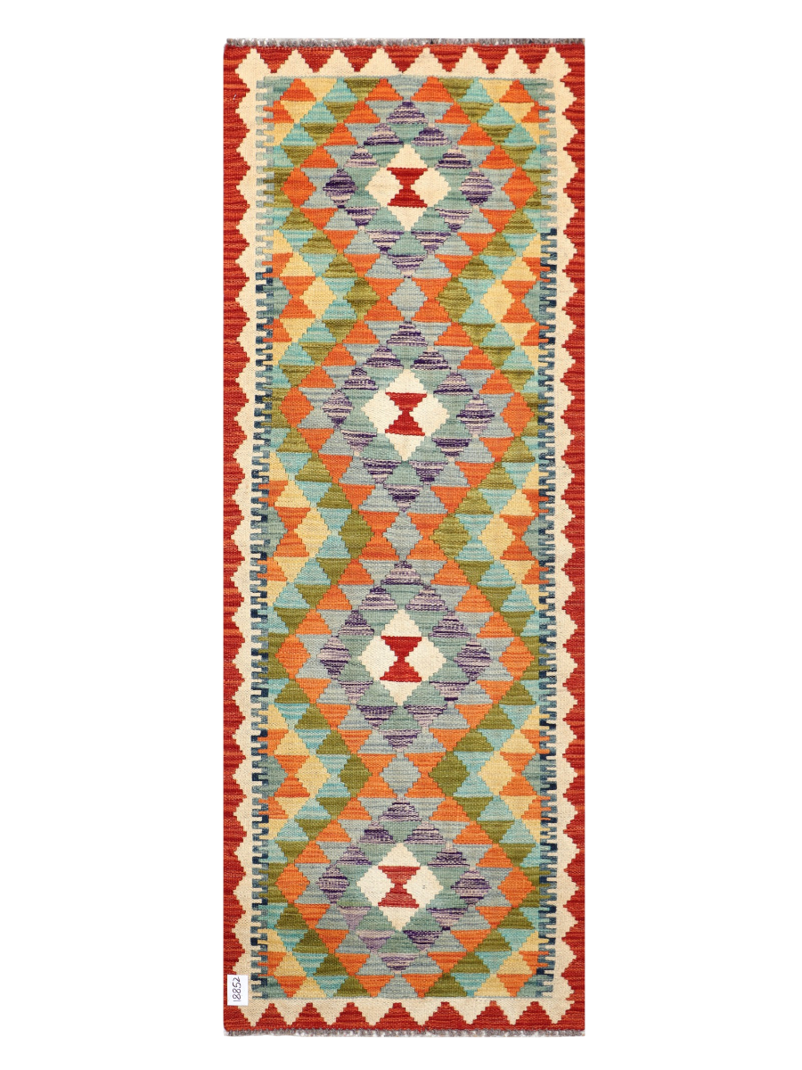 Maimana Afghanistan Kilim Runner Rug - 199 x 72 cm