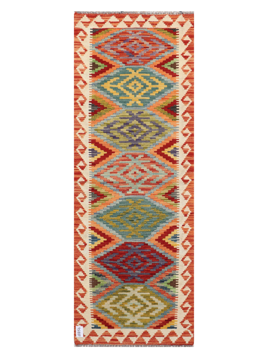 Maimana Afghanistan Kilim Runner Rug - 190 x 68 cm
