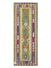 Maimana Afghanistan Kilim Runner Rug - 202 x 76 cm