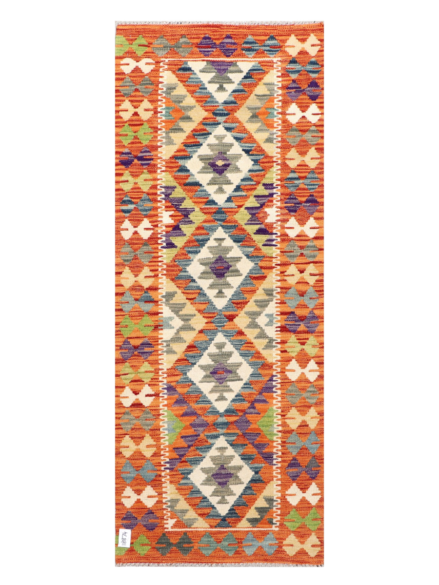 Maimana Afghanistan Kilim Runner Rug - 191 x 73 cm