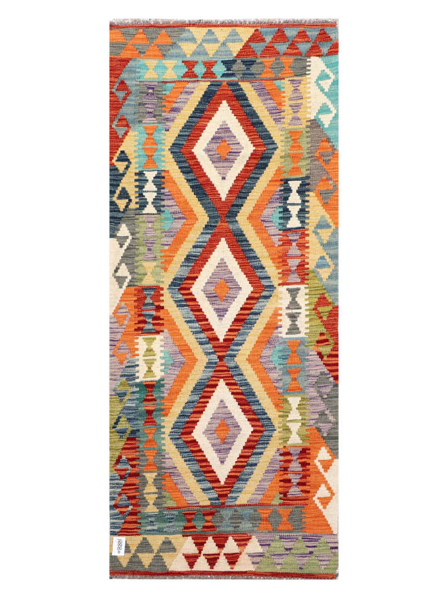 Maimana Afghanistan Kilim Runner Rug - 191 x 78 cm