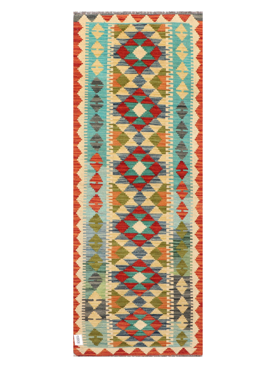 Maimana Afghanistan Kilim Runner Rug - 190 x 71 cm