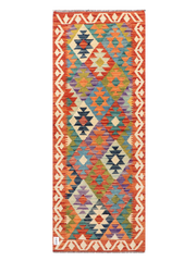 Maimana Afghanistan Kilim Runner Rug - 192 x 73 cm