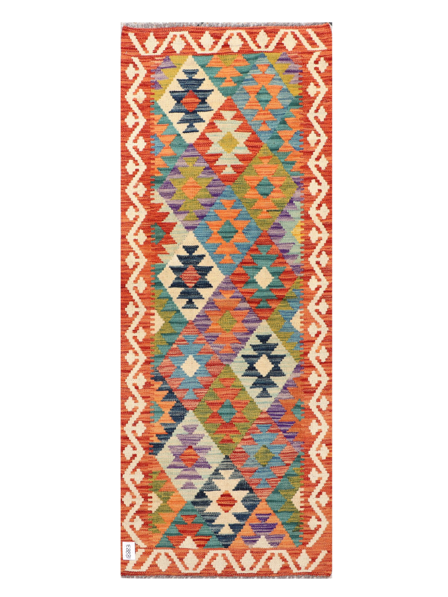 Maimana Afghanistan Kilim Runner Rug - 192 x 73 cm