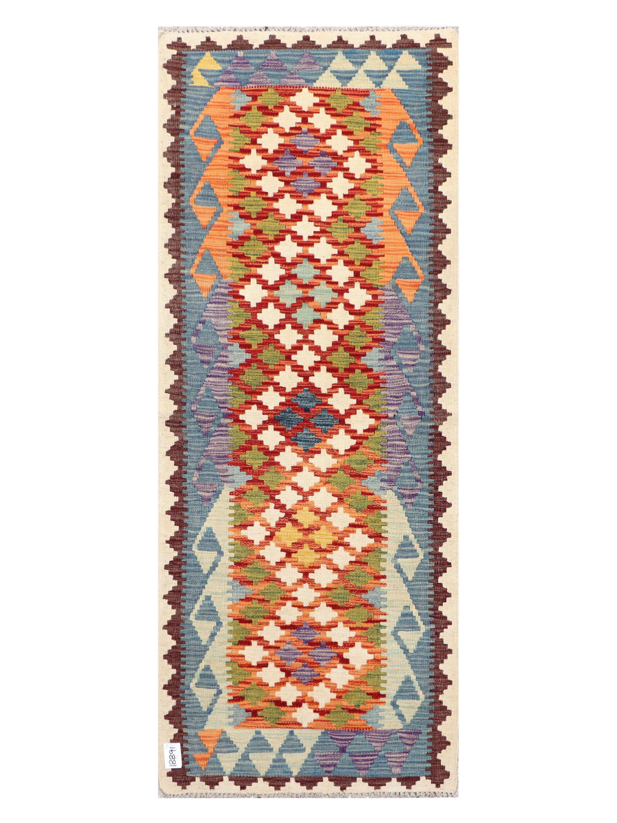 Maimana Afghanistan Kilim Runner Rug - 190 x 74 cm