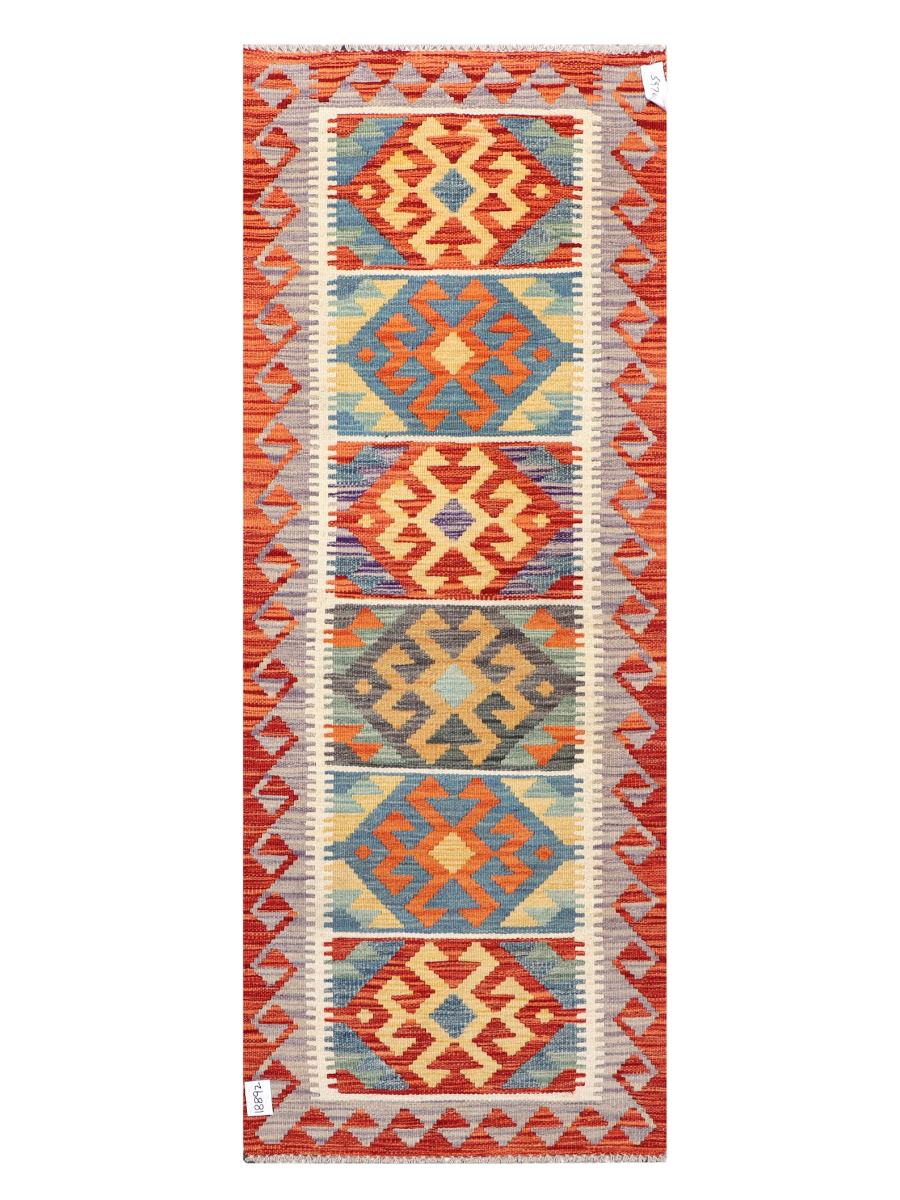 Maimana Afghanistan Kilim Runner Rug - 193 x 73 cm