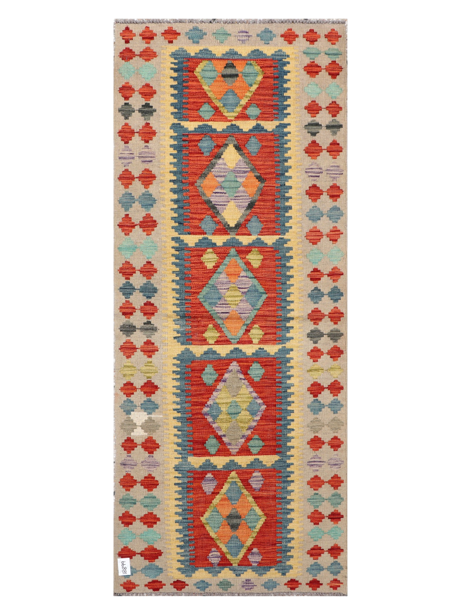 Maimana Afghanistan Kilim Runner Rug - 200 x 81 cm