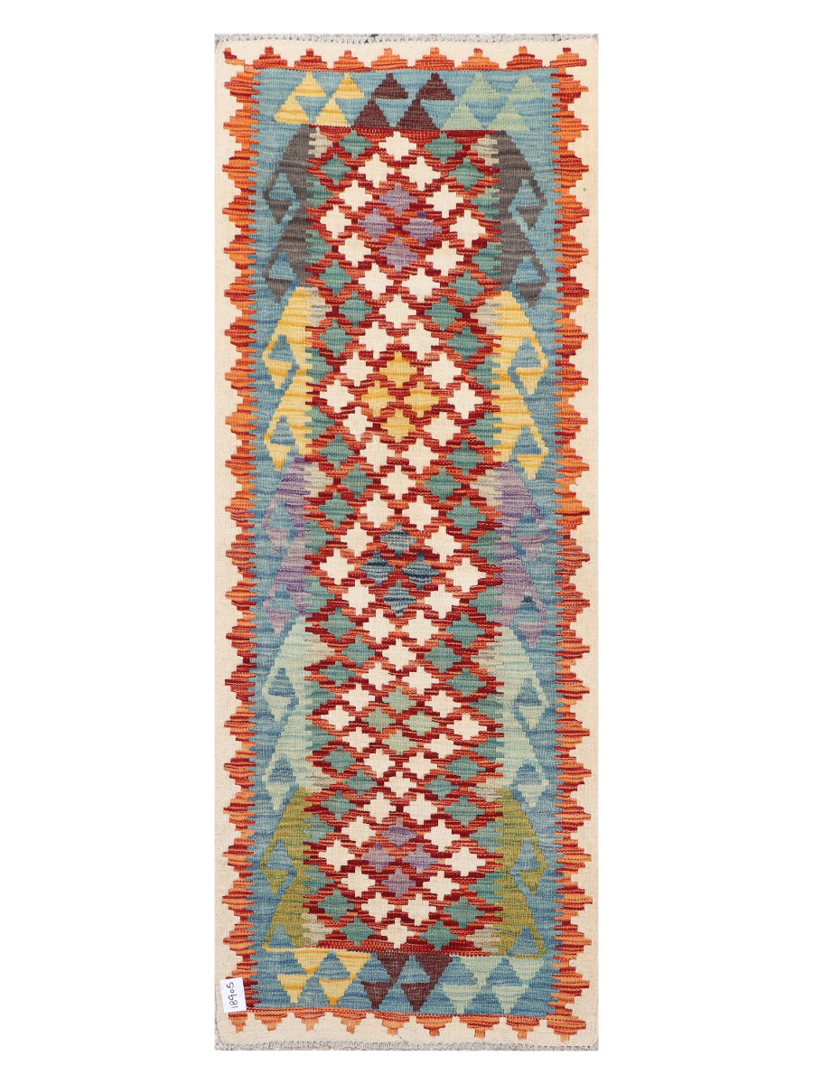 Maimana Afghanistan Kilim Runner Rug - 191 x 72 cm