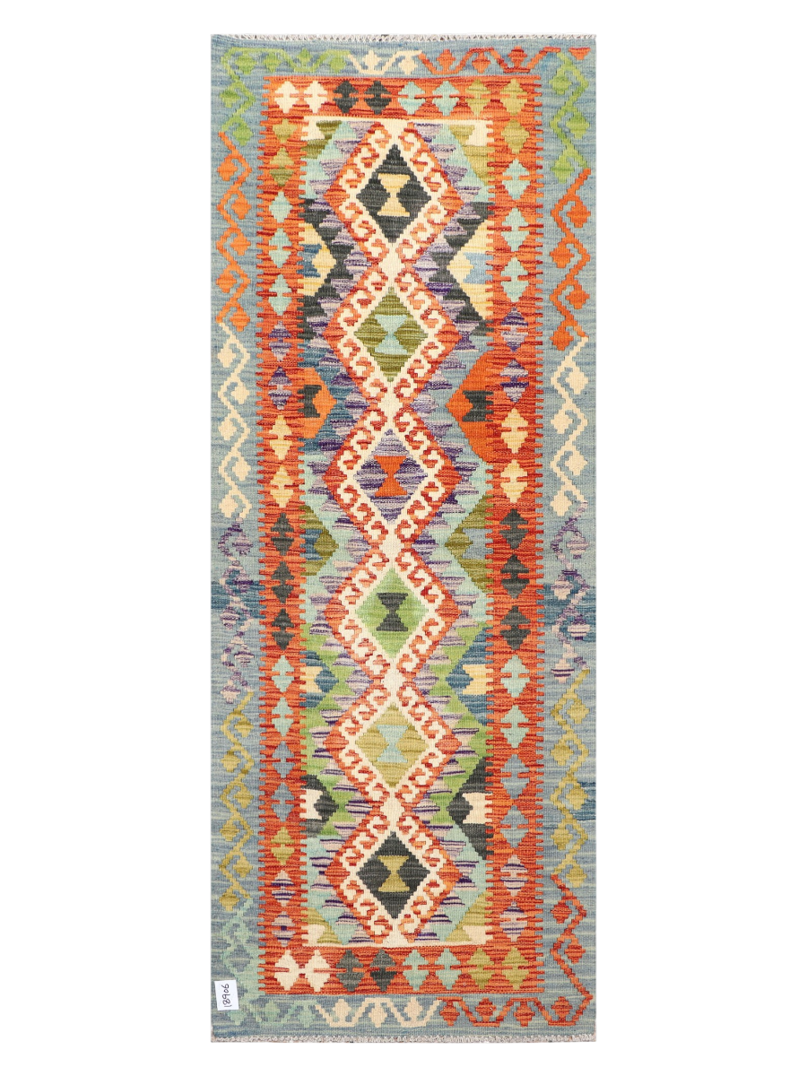 Maimana Afghanistan Kilim Runner Rug - 199 x 76 cm