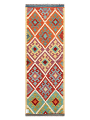 Maimana Afghanistan Kilim Runner Rug - 198 x 69 cm