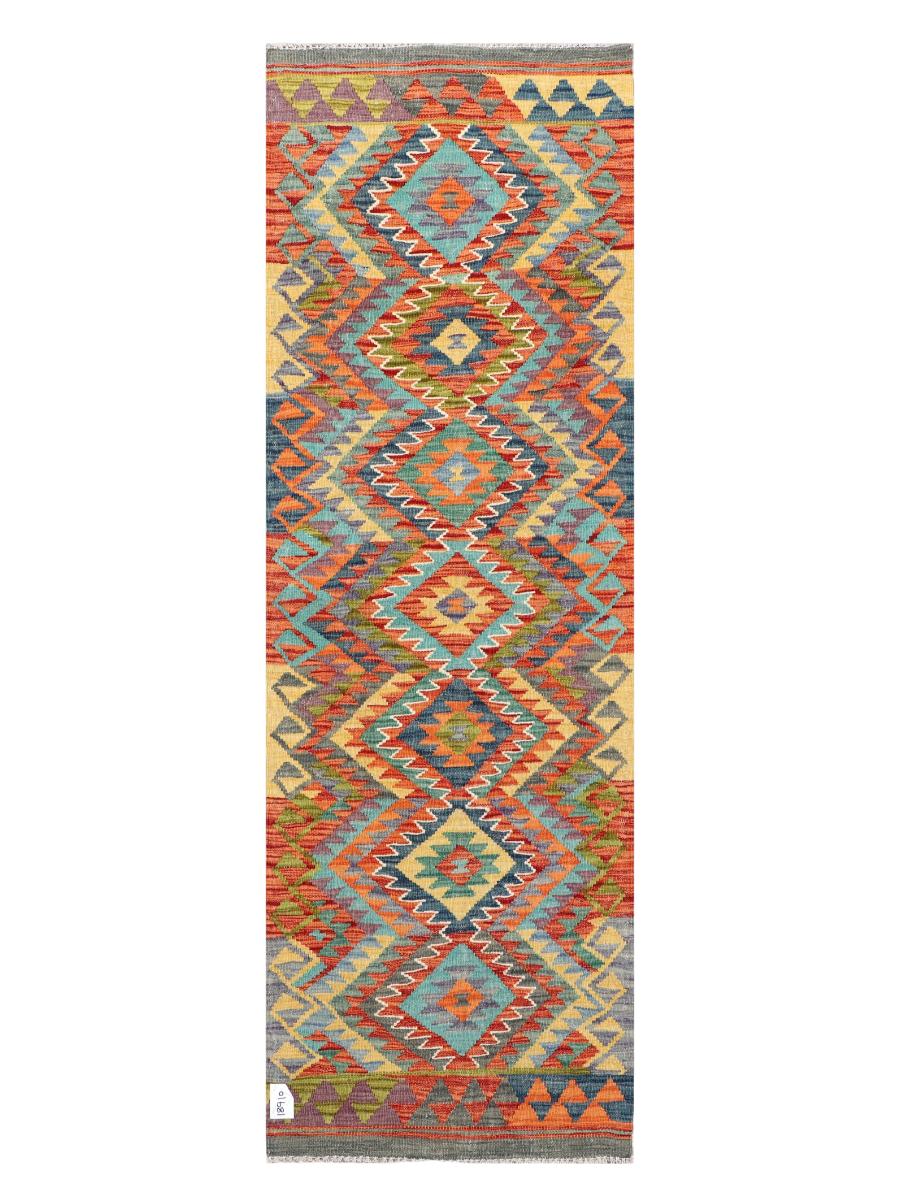 Maimana Afghanistan Kilim Runner Rug - 204 x 67 cm
