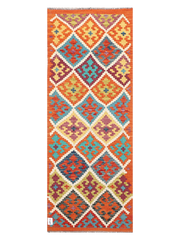 Maimana Afghanistan Kilim Runner Rug - 200 x 76 cm