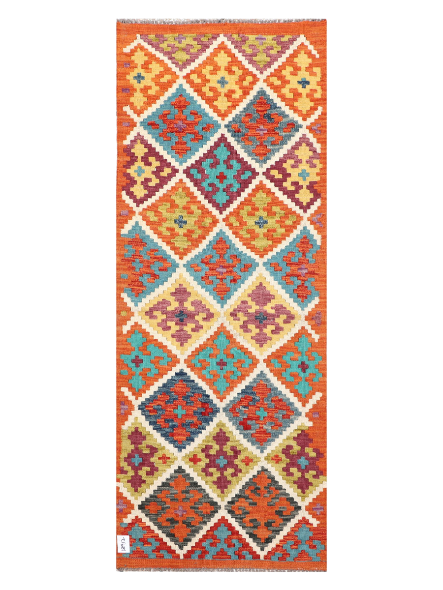 Maimana Afghanistan Kilim Runner Rug - 200 x 76 cm