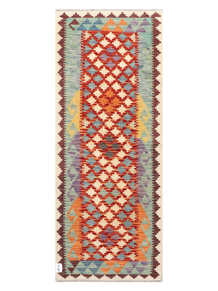Maimana Afghanistan Kilim Runner Rug - 188 x 74 cm