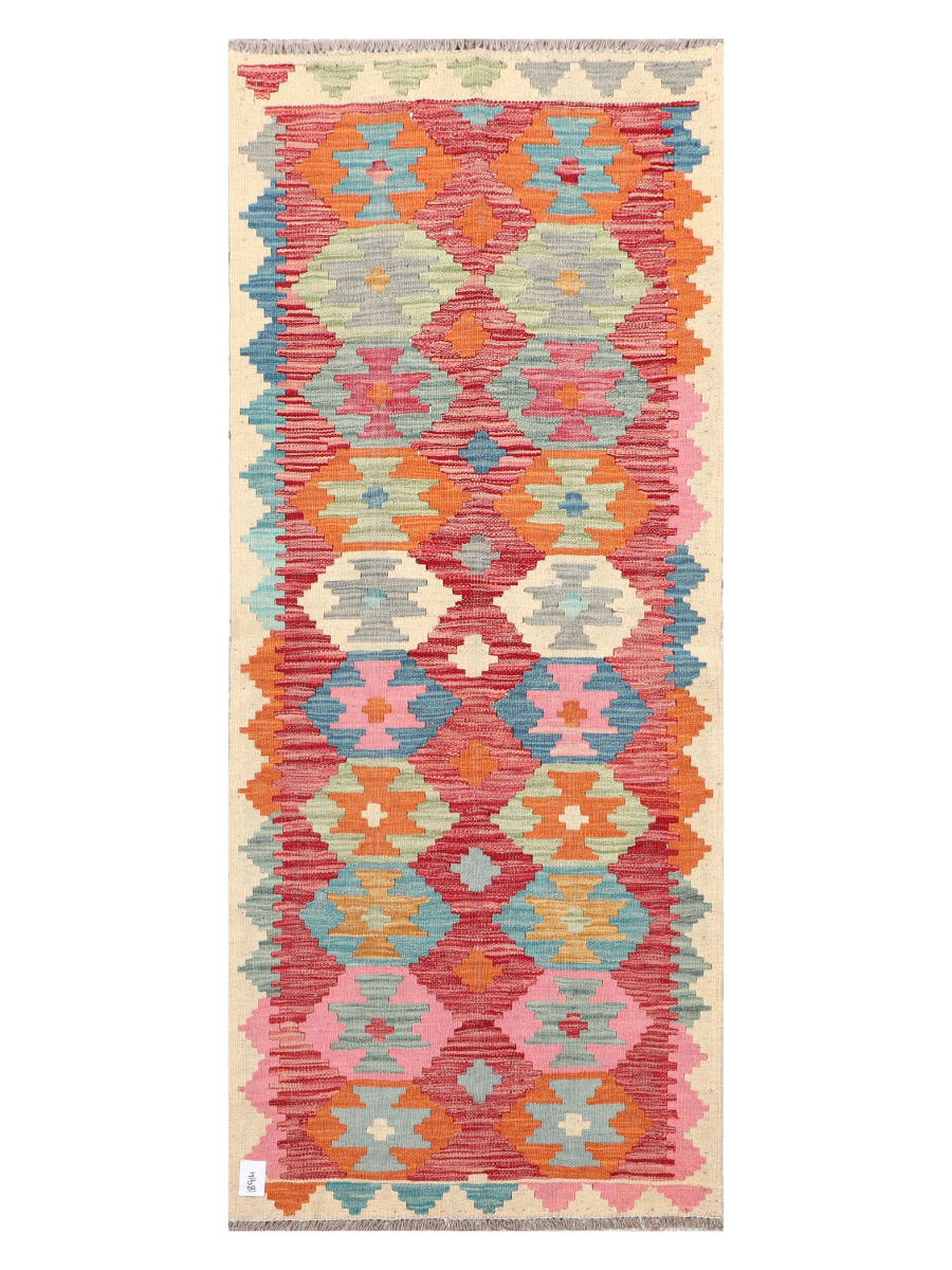 Maimana Afghanistan Kilim Runner Rug - 195 x 81 cm