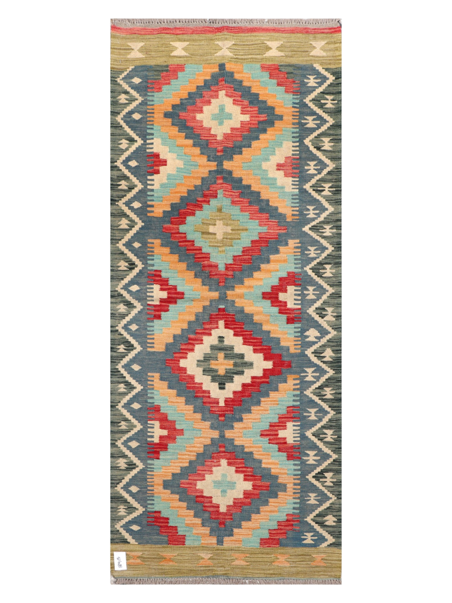 Maimana Afghanistan Kilim Runner Rug - 196 x 80 cm