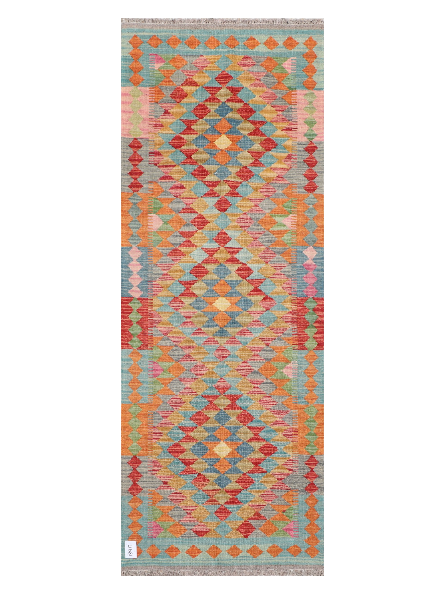 Maimana Afghanistan Kilim Runner Rug - 203 x 74 cm
