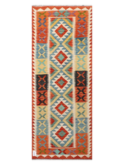 Maimana Afghanistan Kilim Runner Rug - 196 x 76 cm