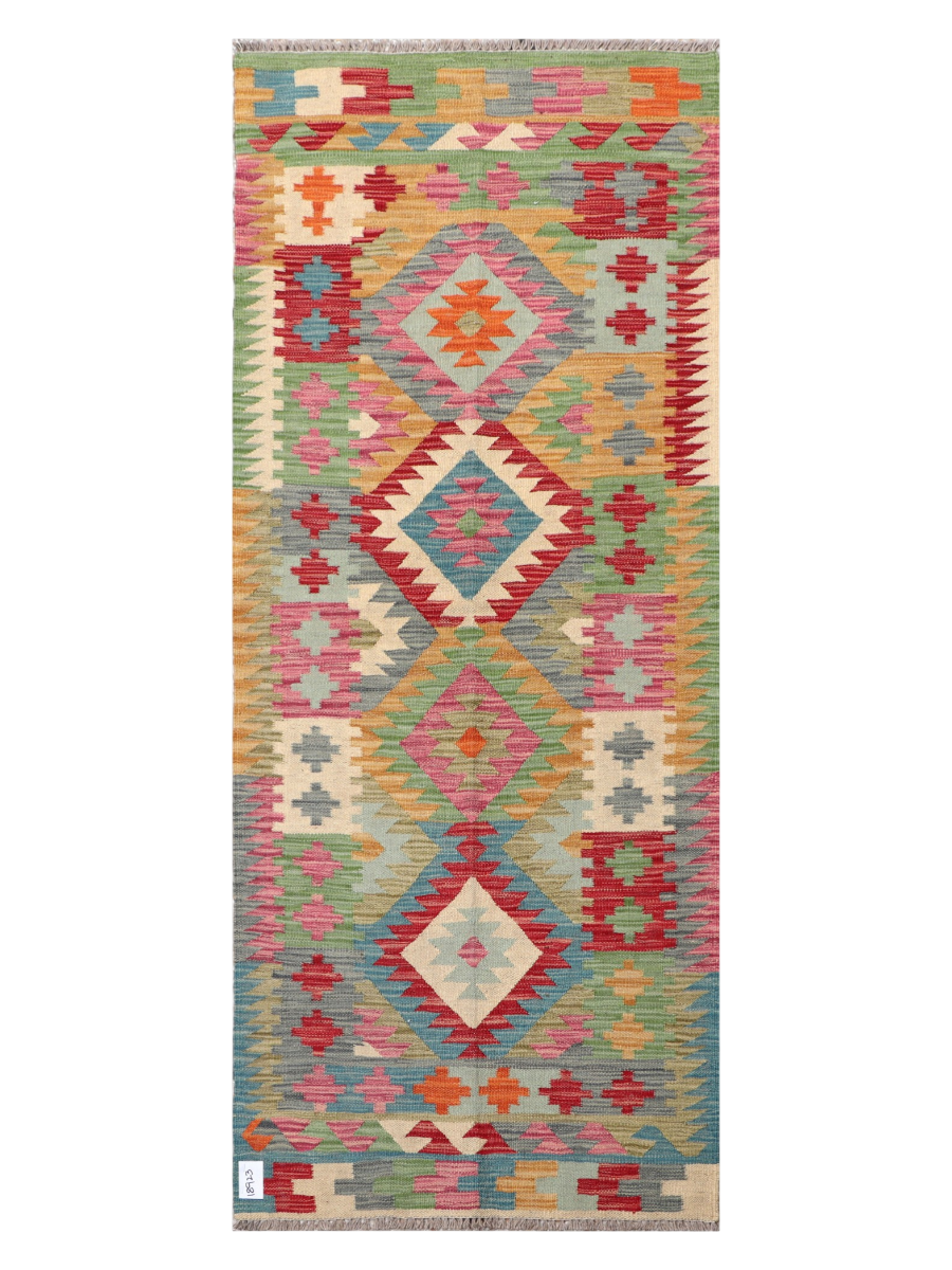 Maimana Afghanistan Kilim Runner Rug - 196 x 80 cm