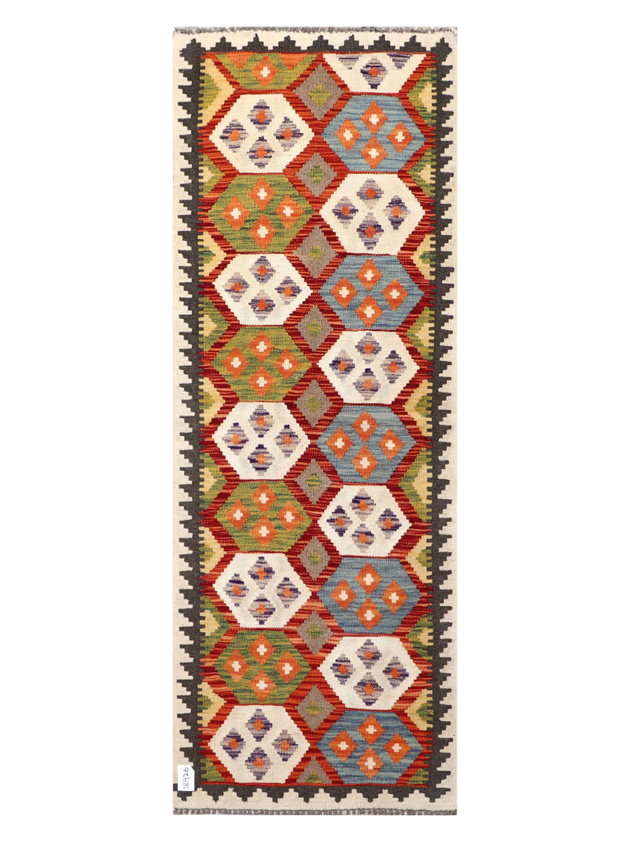 Maimana Afghanistan Kilim Runner Rug - 197 x 71 cm
