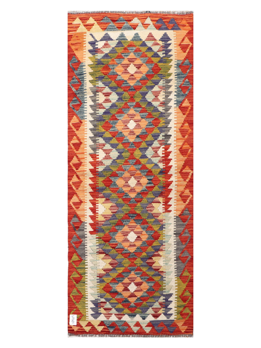 Maimana Afghanistan Kilim Runner Rug - 195 x 75 cm