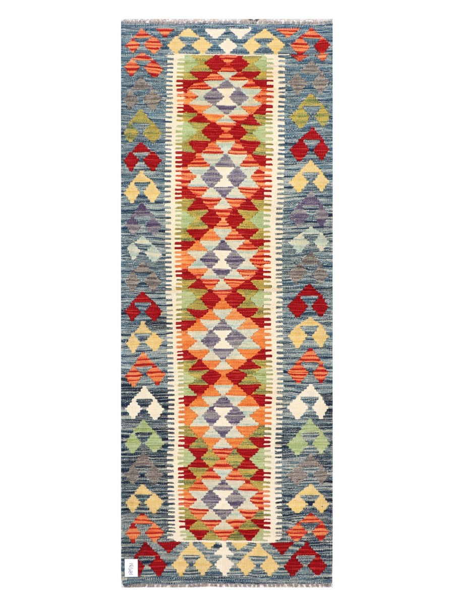Maimana Afghanistan Kilim Runner Rug - 207 x 77 cm