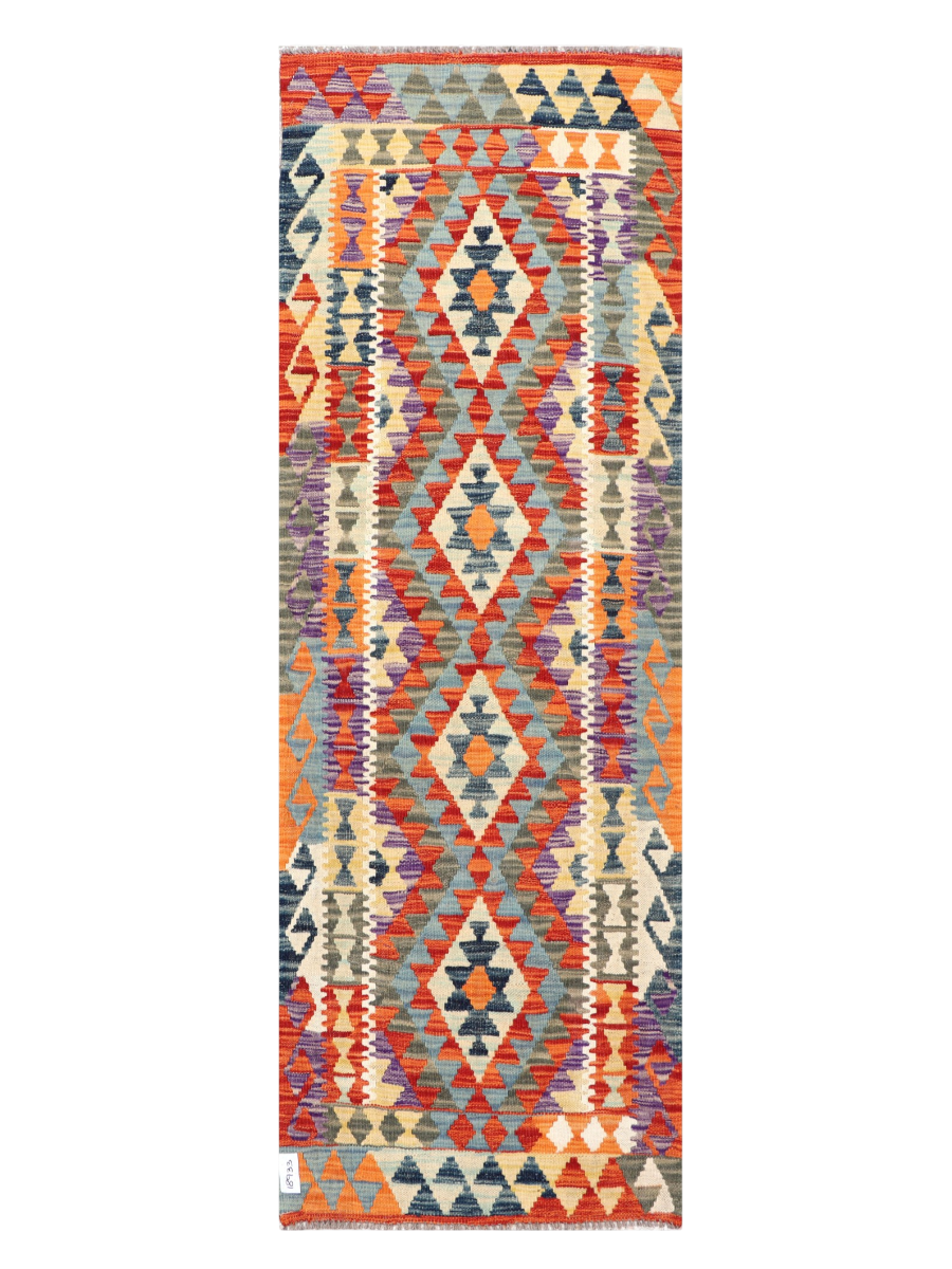 Maimana Afghanistan Kilim Runner Rug - 194 x 66 cm