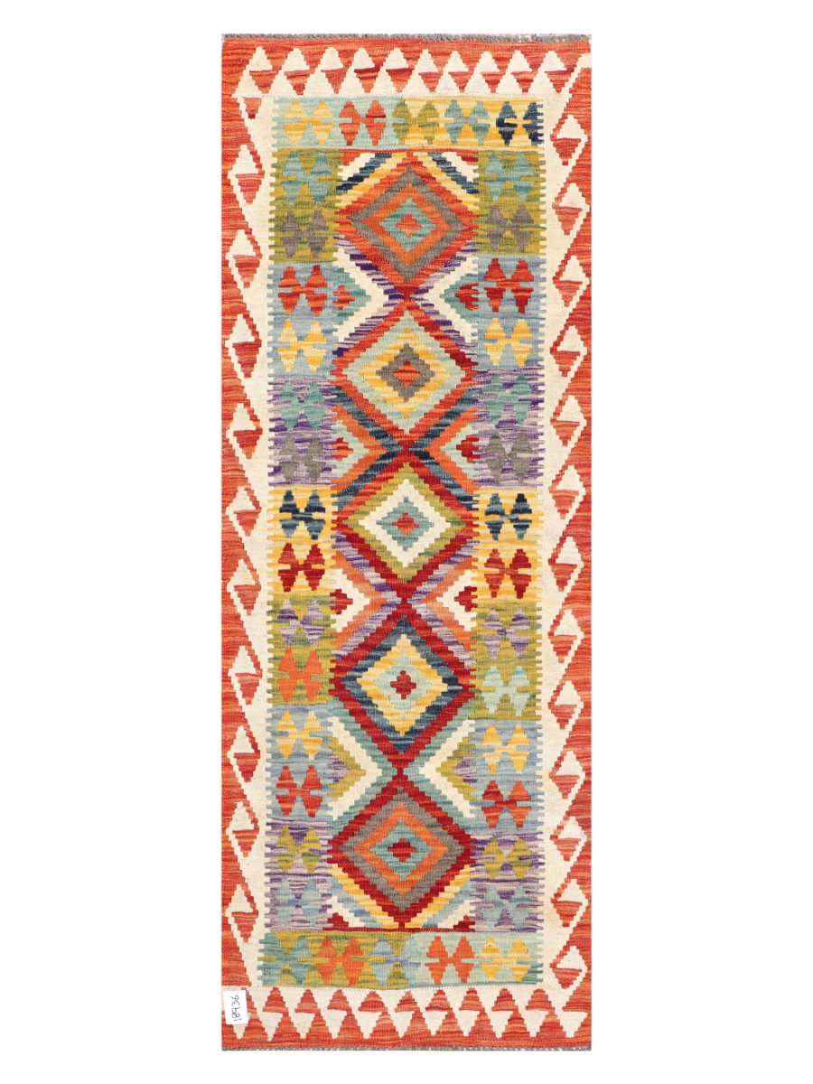 Maimana Afghanistan Kilim Runner Rug - 190 x 69 cm