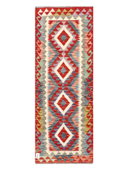 Maimana Afghanistan Kilim Runner Rug - 188 x 69 cm