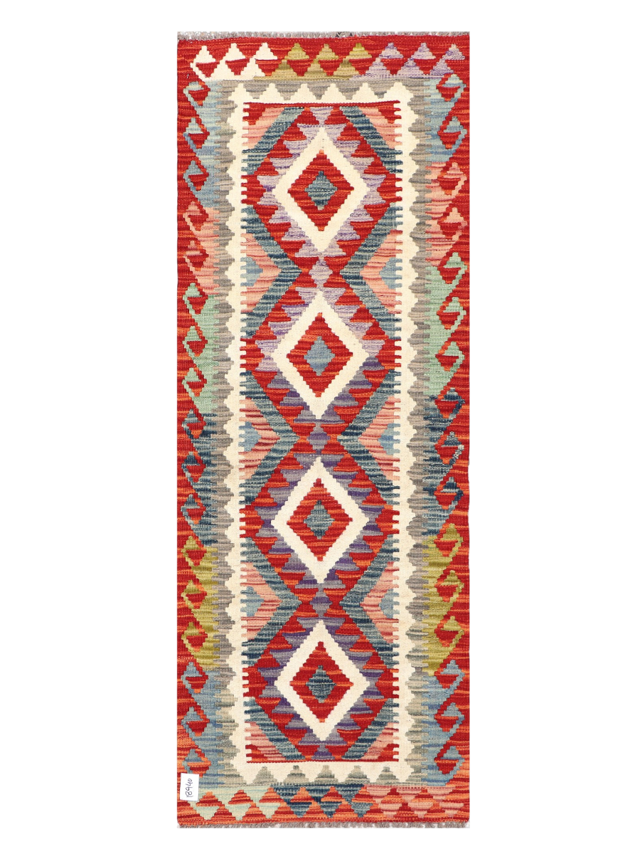 Maimana Afghanistan Kilim Runner Rug - 188 x 69 cm