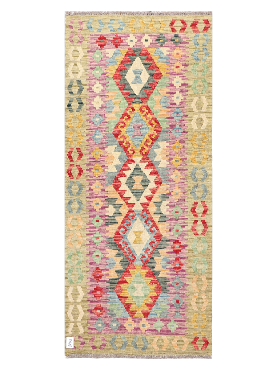 Maimana Afghanistan Kilim Runner Rug - 195 x 83 cm