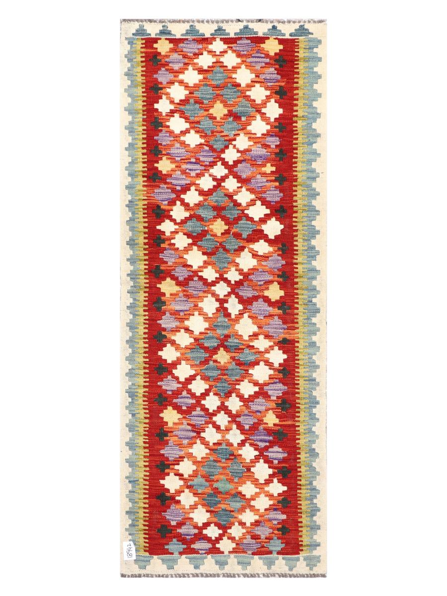 Maimana Afghanistan Kilim Runner Rug - 195 x 72 cm