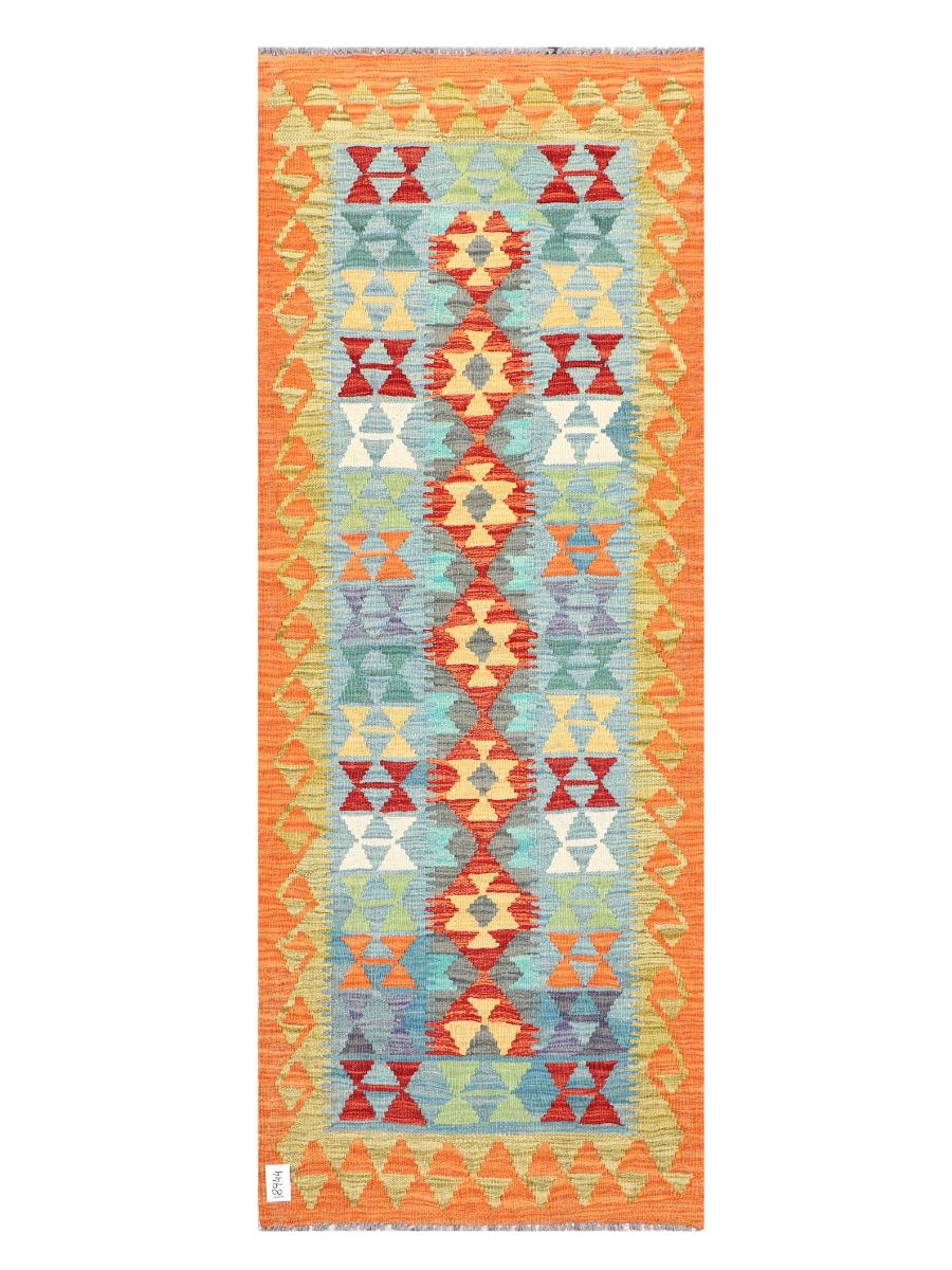 Maimana Afghanistan Kilim Runner Rug - 199 x 75 cm