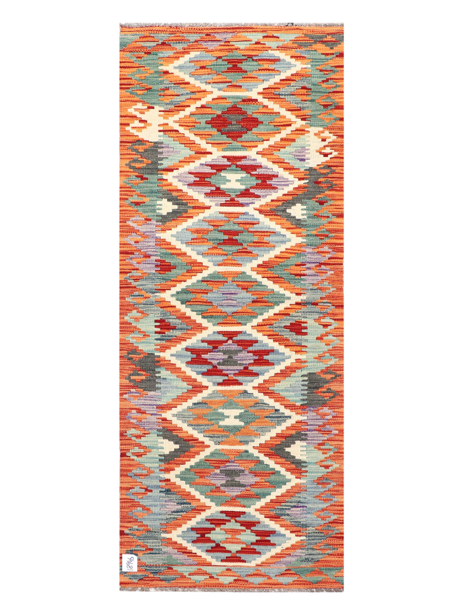 Maimana Afghanistan Kilim Runner Rug - 208 x 82 cm