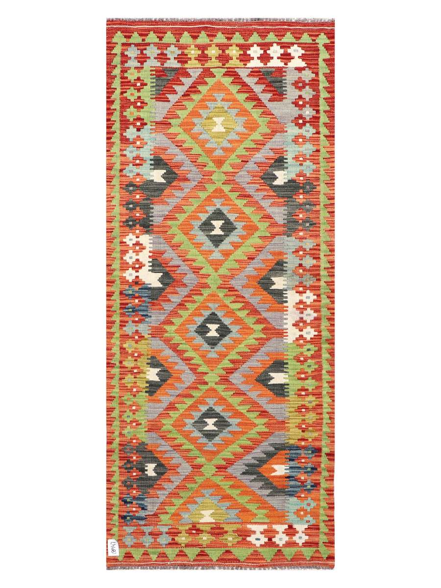 Maimana Afghanistan Kilim Runner Rug - 203 x 84 cm