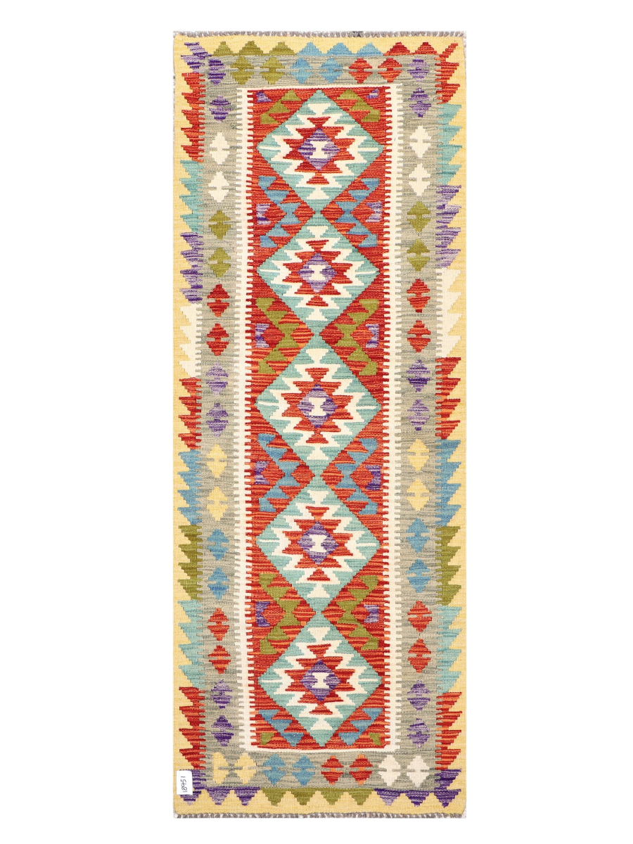 Maimana Afghanistan Kilim Runner Rug - 207 x 77 cm
