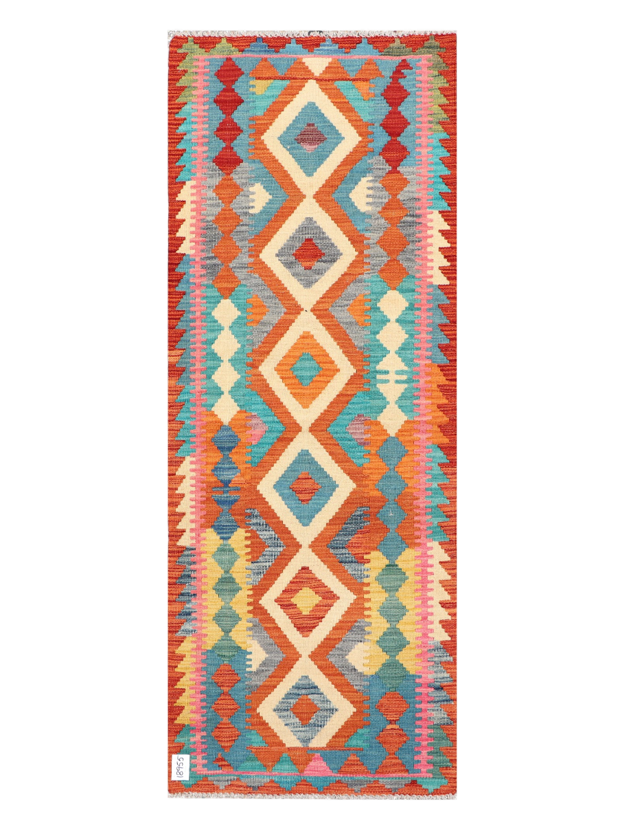 Maimana Afghanistan Kilim Runner Rug - 186 x 70 cm