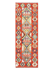 Maimana Afghanistan Kilim Runner Rug - 198 x 68 cm