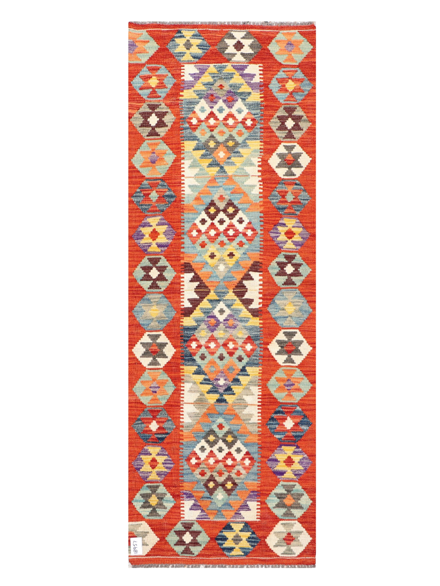 Maimana Afghanistan Kilim Runner Rug - 198 x 68 cm