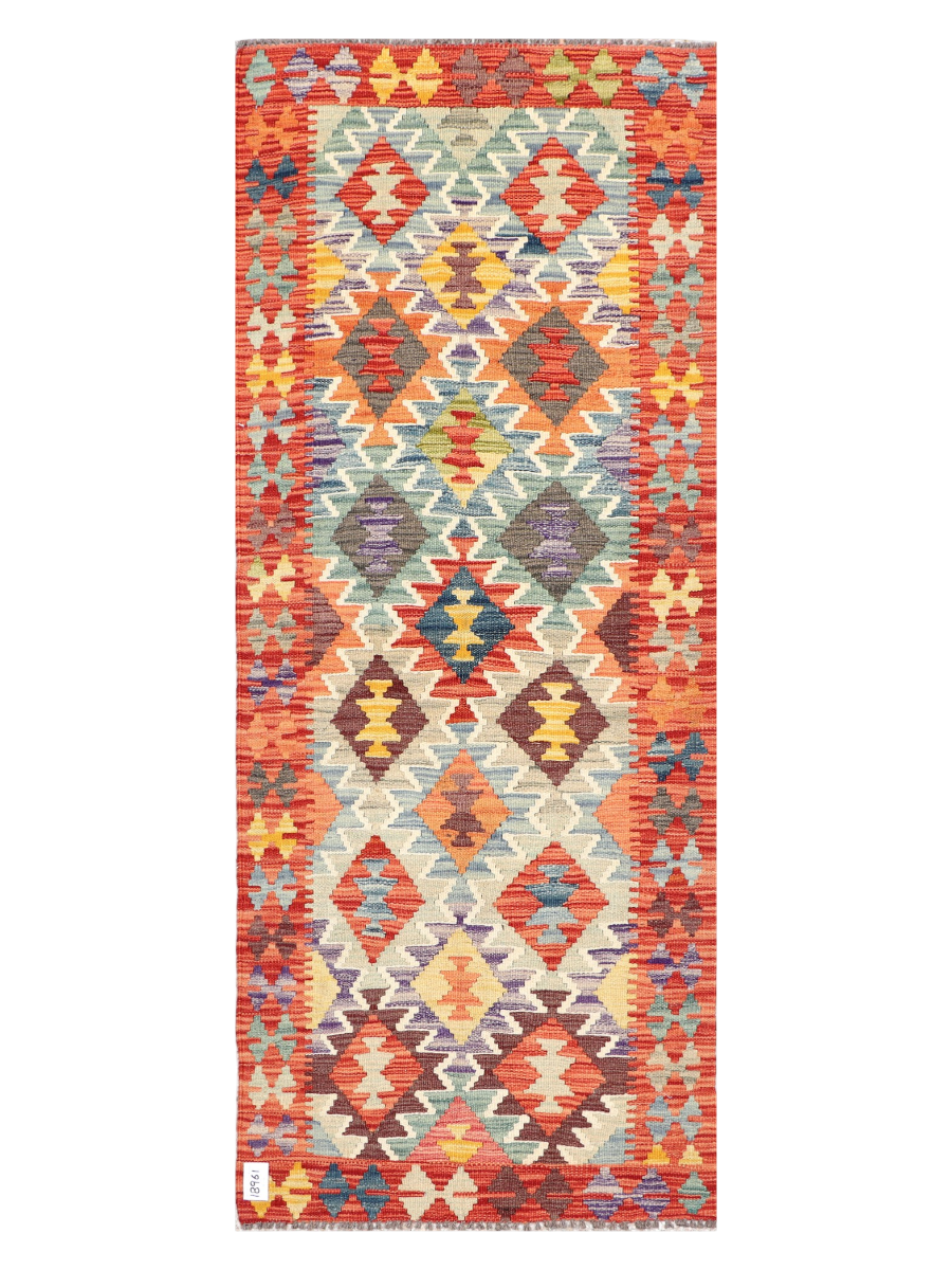 Maimana Afghanistan Kilim Runner Rug - 191 x 77 cm