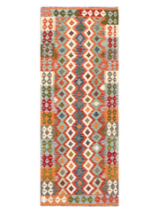 Maimana Afghanistan Kilim Runner Rug - 249 x 98 cm