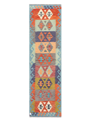 Maimana Afghanistan Kilim Runner Rug - 293 x 84 cm