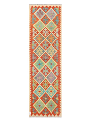 Maimana Afghanistan Kilim Runner Rug - 296 x 86 cm