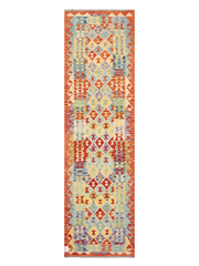 Maimana Afghanistan Kilim Runner Rug - 286 x 81 cm