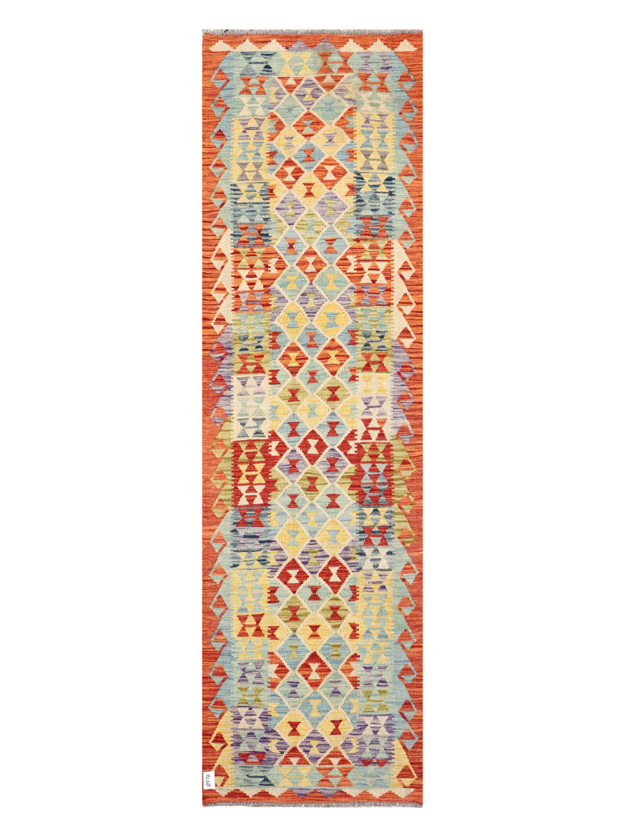 Maimana Afghanistan Kilim Runner Rug - 286 x 81 cm